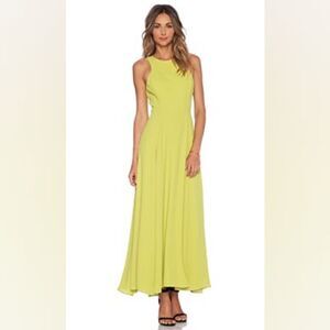 NWT NBD X Naven Twins Out Shine Maxi Dress in Chartruesse